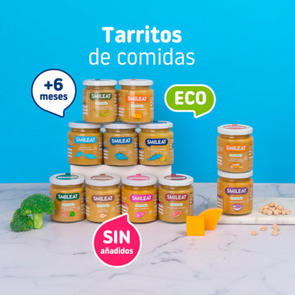 Pack 3x Tarrito BIO verduras y merluza +6 meses Smileat 230g