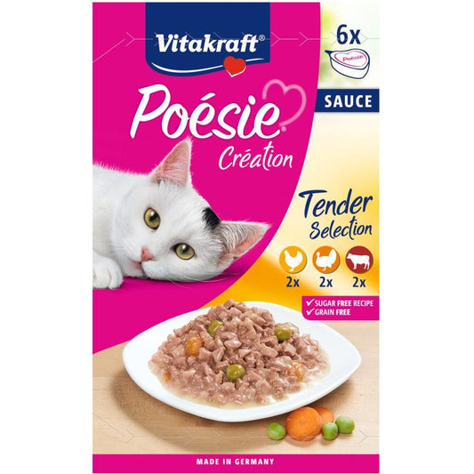 Vitakraft Vitakraft Poésie Creation Sauce Multipack 6x85 g comida húmeda gato