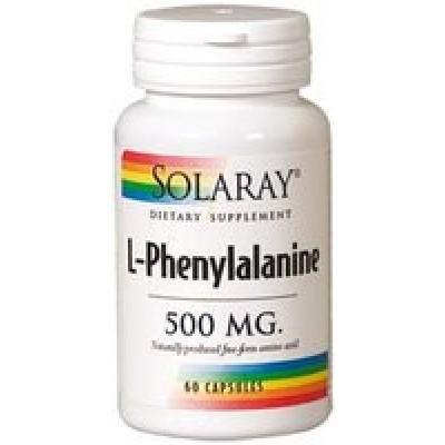Fenilalanina 500 mg Solaray, 60 cápsulas