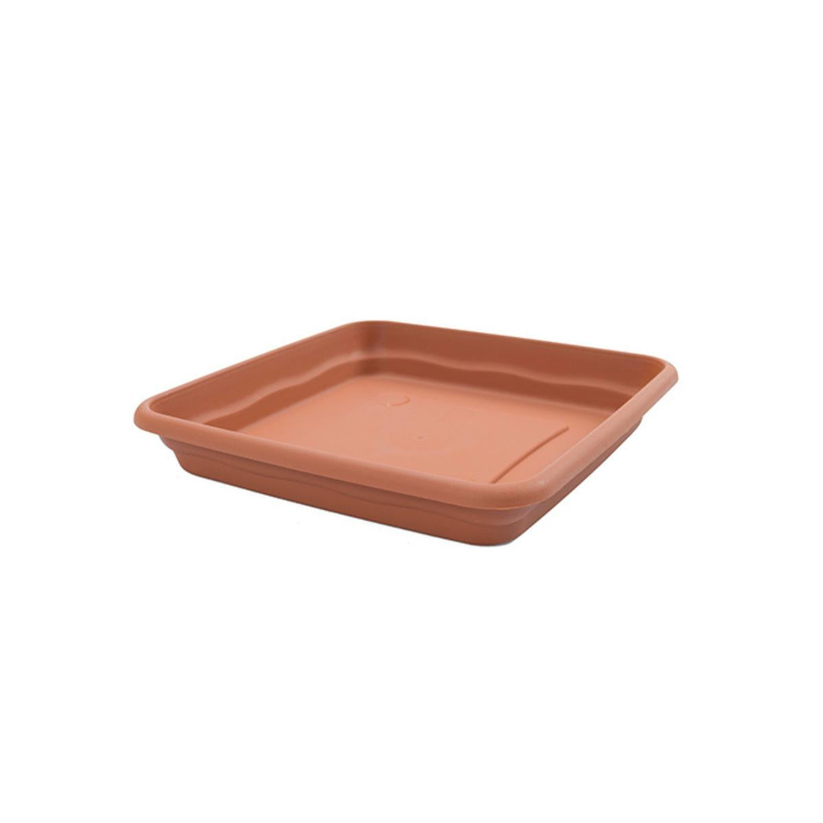 Plato maceta cuadrado terra color terracota 29 x 29 x 5 cm
