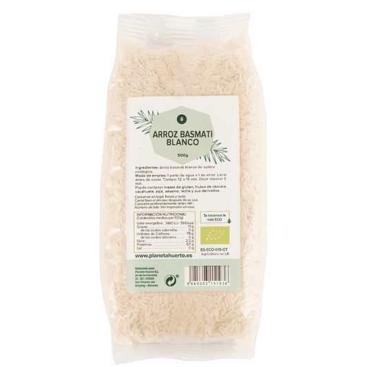 Arroz Basmati blanco ECO Planeta Huerto 500 g