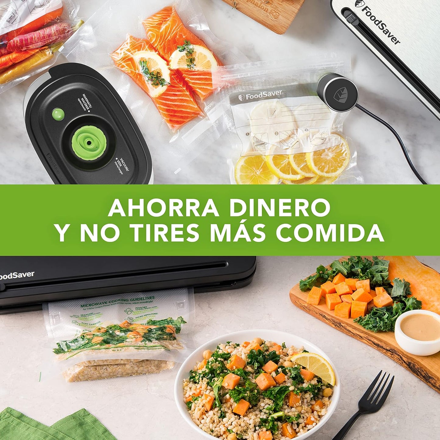 Bolsas para envasador al vacío con cierre tipo zip 0,95L FVB015X Foodsaver 26 uds