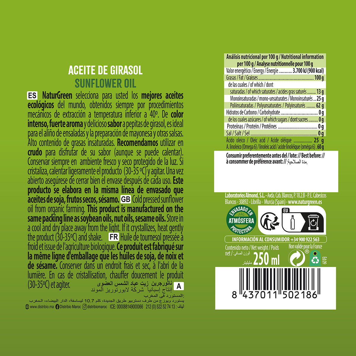 Aceite de Girasol Bio NaturGreen