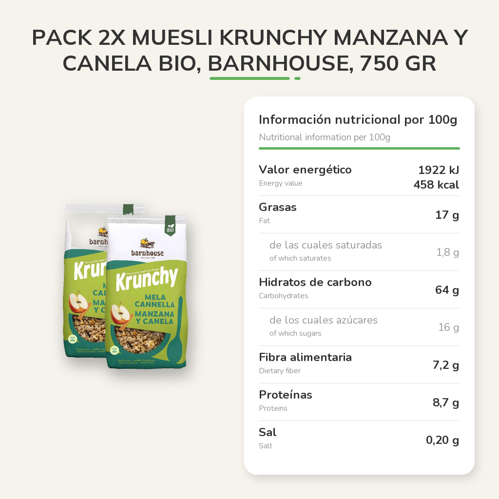 Información nutricional