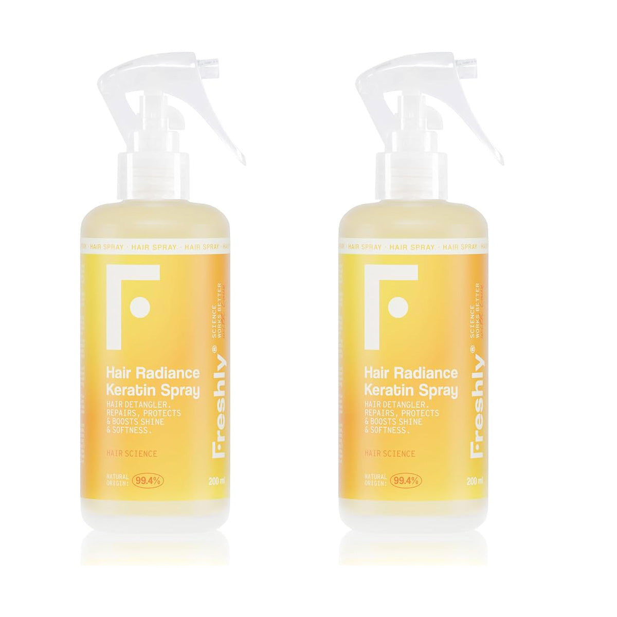 Pack 2x Spray De Queratina Hair Radiance Freshly 200ml