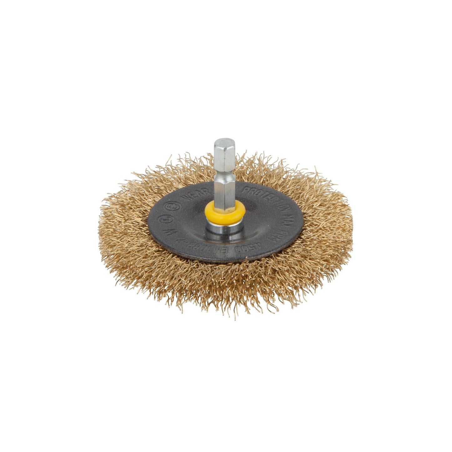 Cepillo de latón disco para taladros vástago hexagonal 1/ 4" (6,35 mm) Wolfcraft