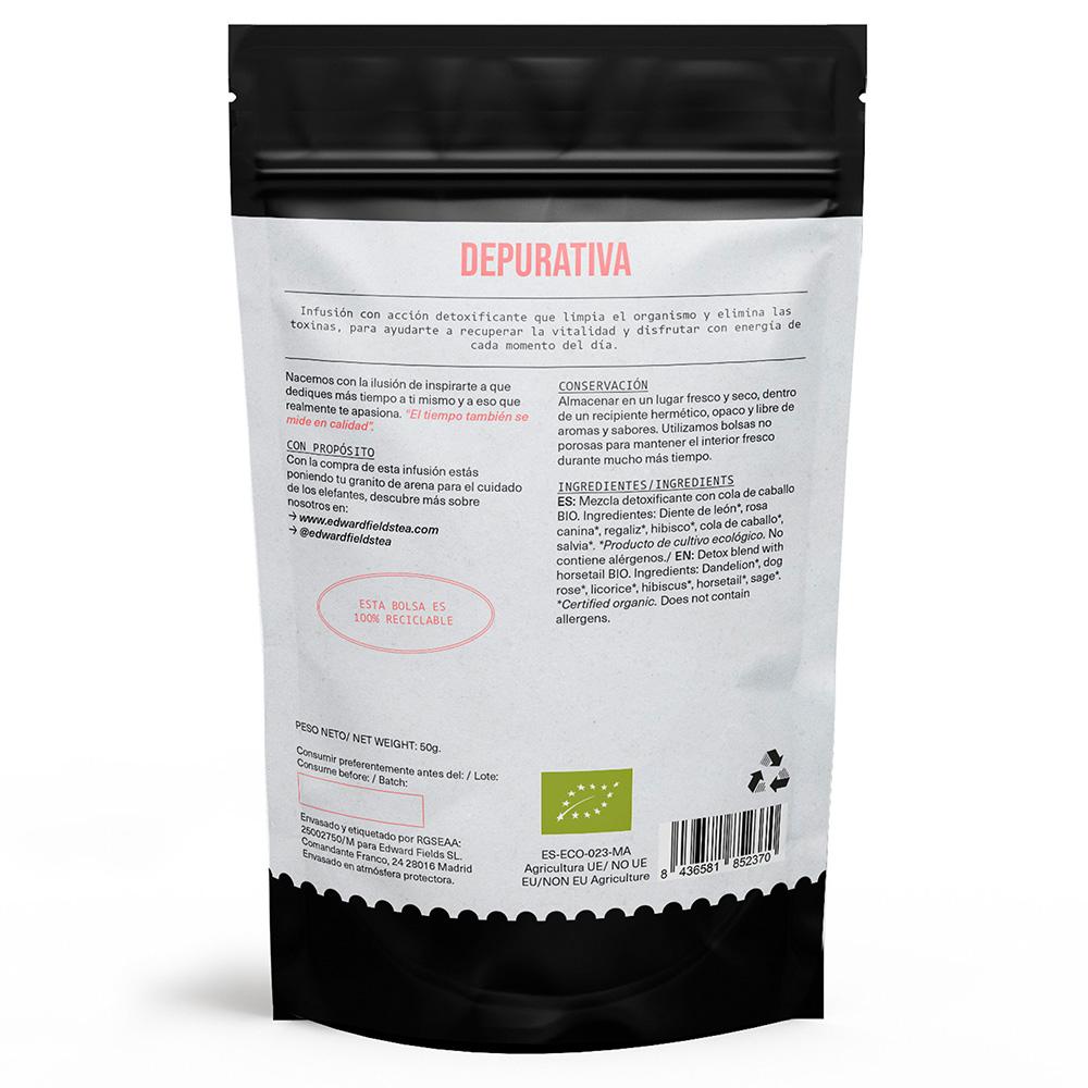 Infusión Detox con Cola de Caballo, ecológica a granel Edward Fields 50 g