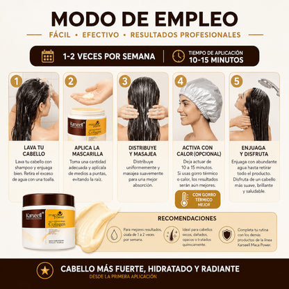 Set Mascarilla Colágeno + Aceite Karseell 500ml + 50ml