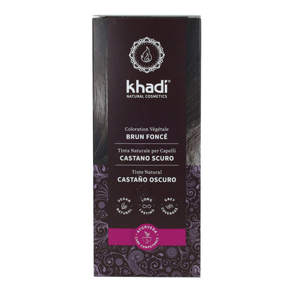 Tinte natural castaño oscuro Khadi