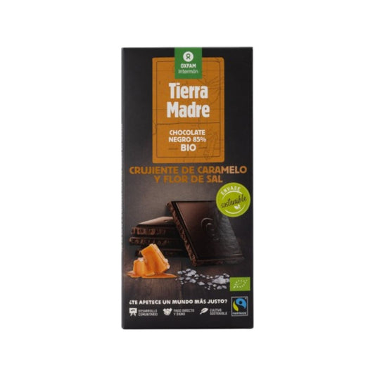Tableta chocolate negro 85% caramelo y flor de sal Tierra Madre 100 g