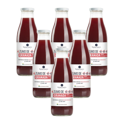 Pack 6x Zumo de Granada 100% fruta exprimida Eco Planeta Huerto 750ml