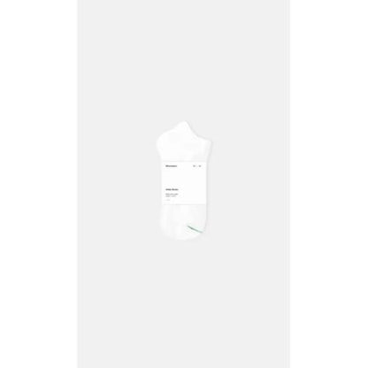 Calcetines blancos de algodón orgánico tobilleros Minimalism