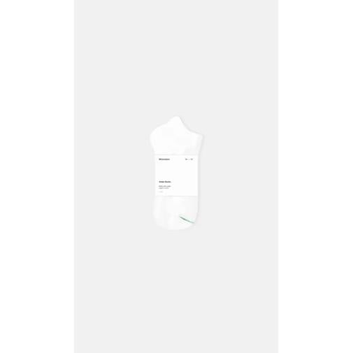 Calcetines blancos de algodón orgánico tobilleros Minimalism