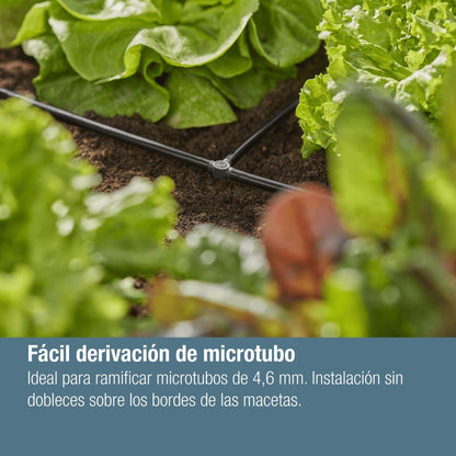 Pieza en T 4.6 mm (3/16") Microdripsystem Gardena