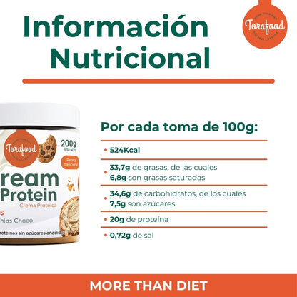 Crema Proteica Chips Cookie Torafood 200g
