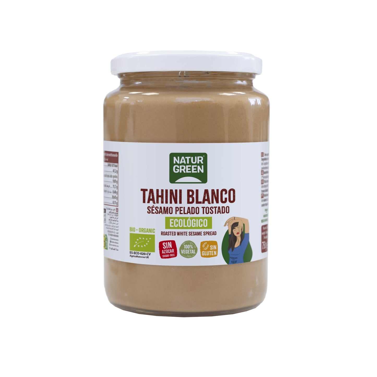 Crema de Tahin Blanco sin gluten Naturgreen 800 g