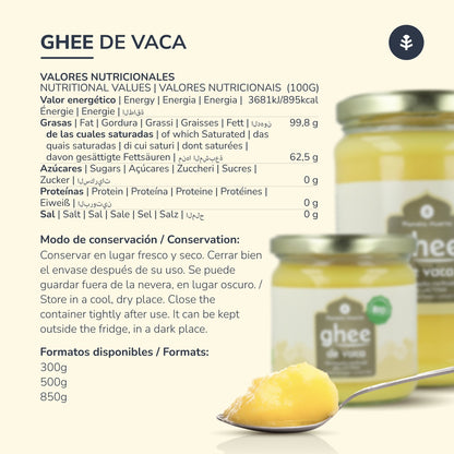 Ghee mantequilla clarificada ECO Planeta Huerto 850 g
