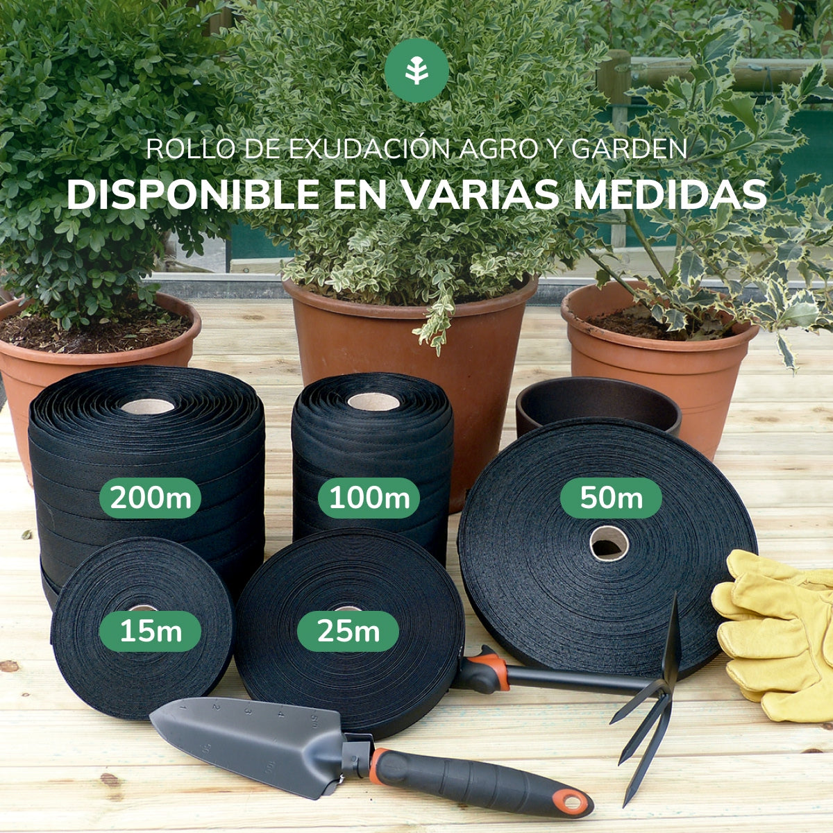 Tubería de Riego por Exudación en Rollo Garden Planeta Huerto 200 m