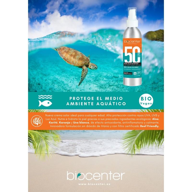 Spray solar alta protección UVA SPF 30 ecológica, vegana, sin nanopartículas 125 ml