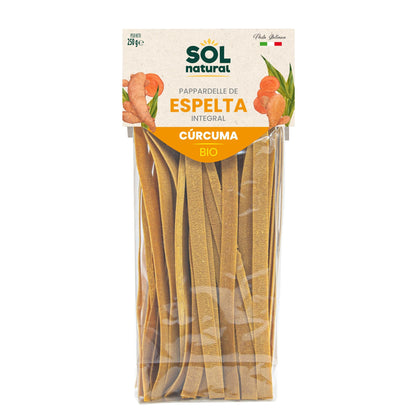 Parpadelle de Espelta Integral con Cúrcuma BIO Sol Natural 250g