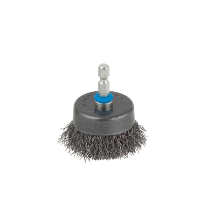 Cepillo metálico de copa para taladro vástago hexagonal 1/ 4" (6,35 mm)