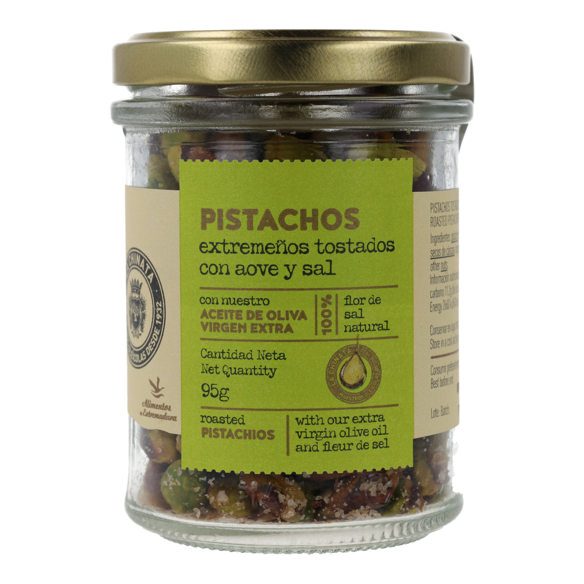 Pistachos Tostados Con Aove y Flor de Sal La Chinata 90 g