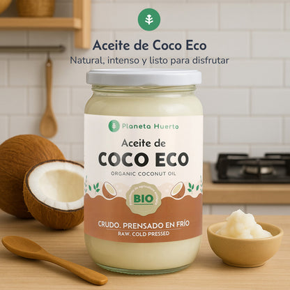 Pack 3x Aceite de coco ECO Planeta Huerto 860 ml