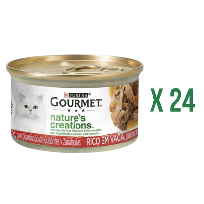 Pack 24 x GOURMET Nature's Creations Mini Filetes rico en buey 85g