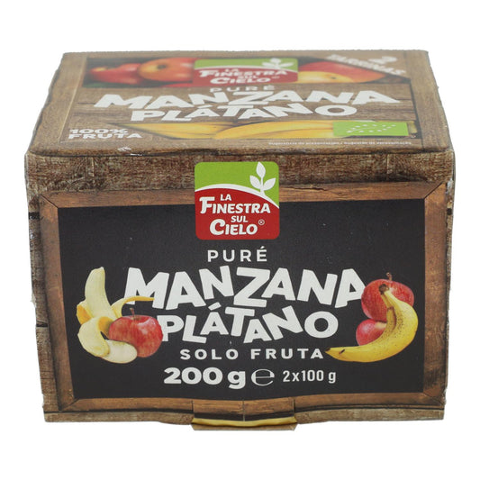 Puré de Manzana y Plátanos Maxitos La Finestra Sul Cielo 200 gr