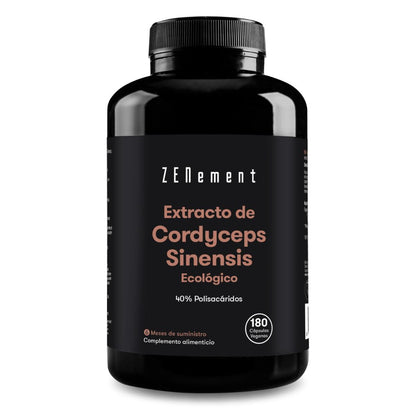 Extracto de Cordyceps Sinensis ECO 40% Polisacáridos Zenement, 180 comprimidos