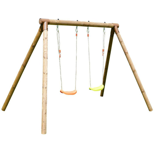 Columpio de madera Alizee con dos asientos Soulet