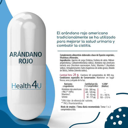 Arándano rojo de 400 mg H4U 60 comprimidos