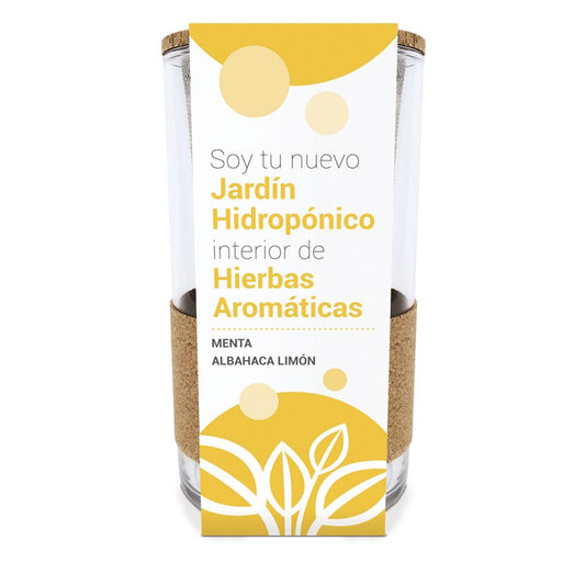 Cultivo hidropónico  menta - albahaca limón