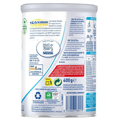 Nan Expertpro Sin Lactosa de 0-12 meses Nestlé 400 g