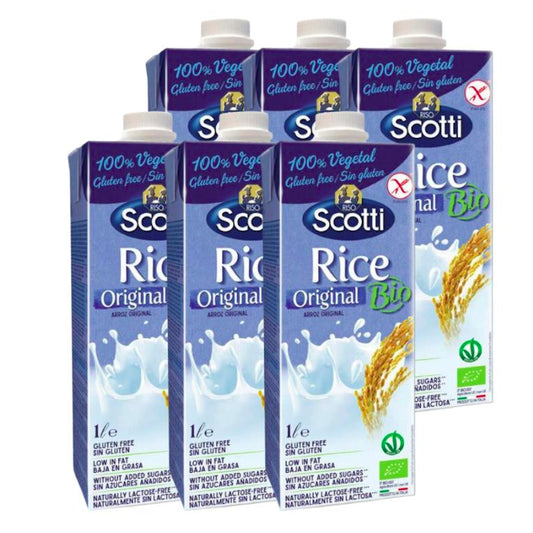 Pack 6 x Bebida Arroz Natural BIO Scotti 1 L