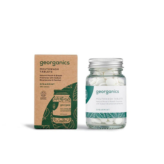Recarga de pastillas de enjuague bucal de hierbabuena, Georganics 180 - 720 unidades