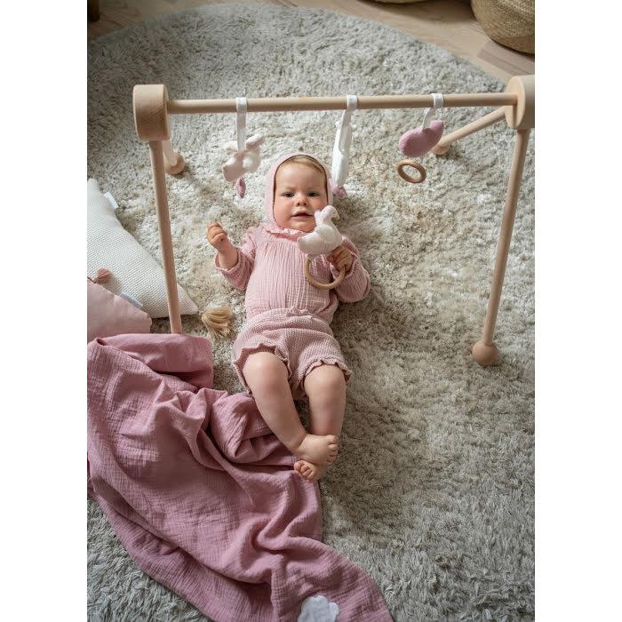 Gimnasio para bebé de madera natural Jabadabado