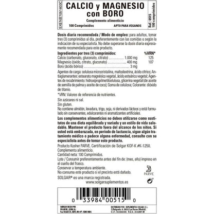 Calcio y Magnesio con Boro Solgar