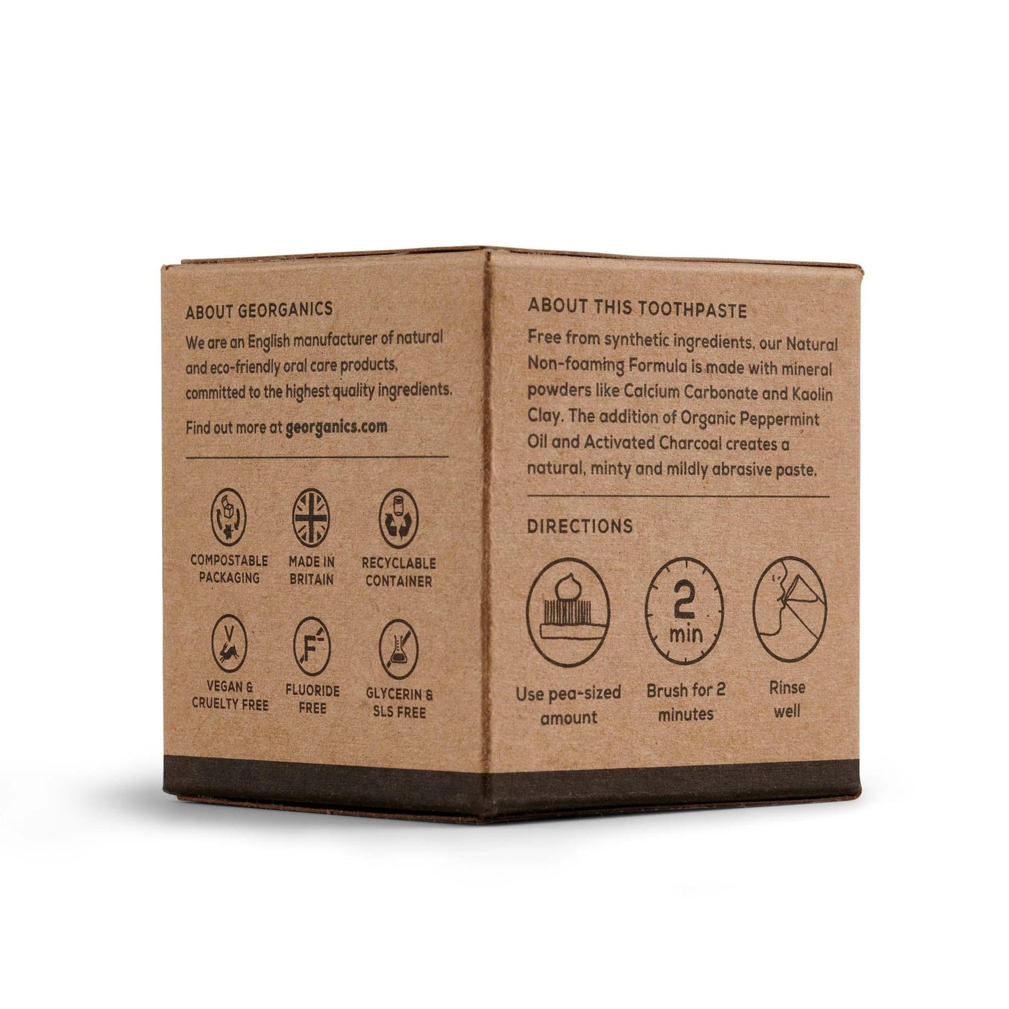 Dentífrico con Aceite de Coco y Carbón activado Georganics