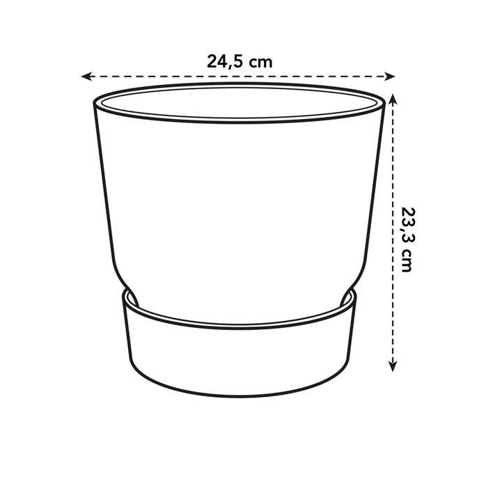 Macetero con plato integrado Greenville Elho Blanco 18 cm