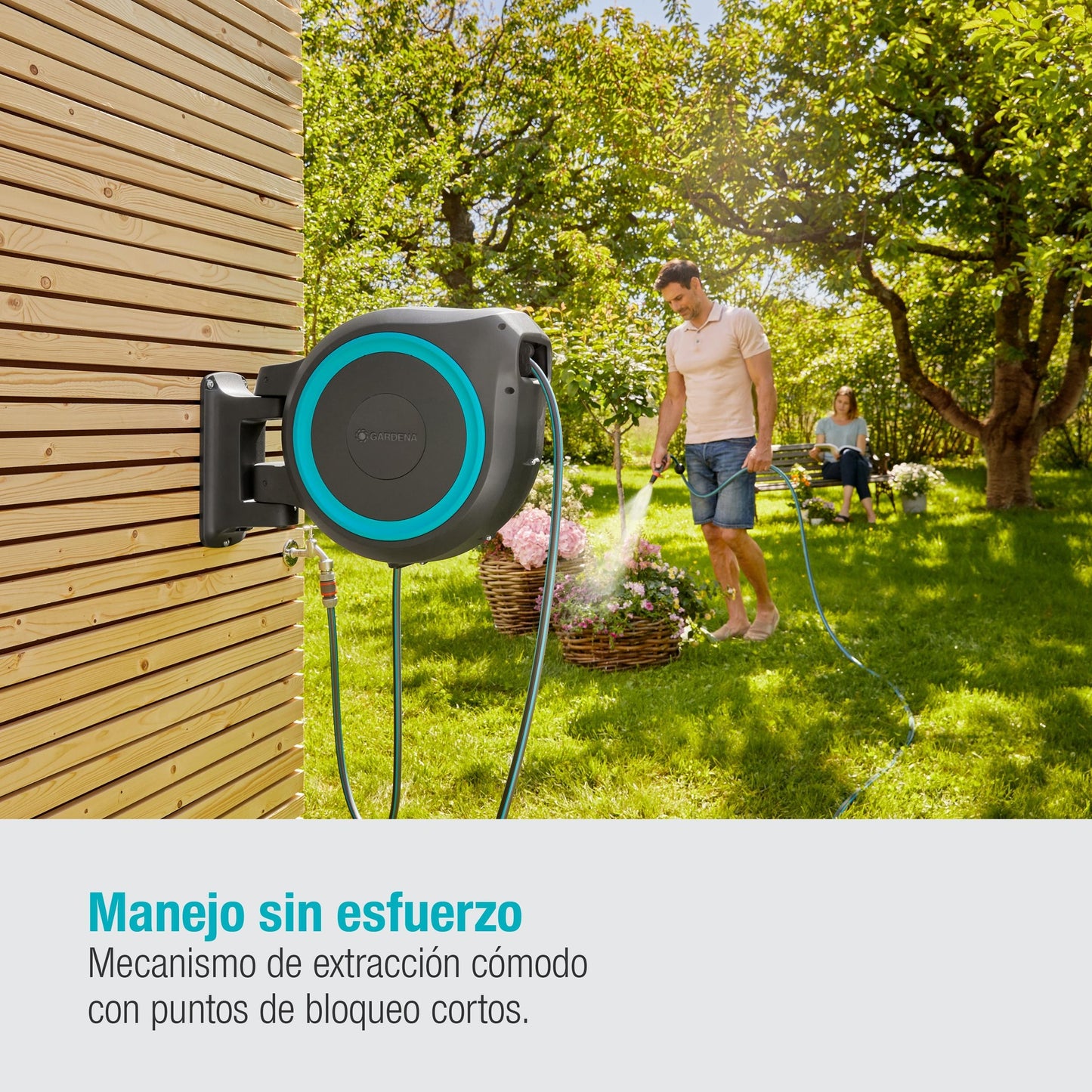 Portamanguera de pared RollUp XL 35 m Gardena