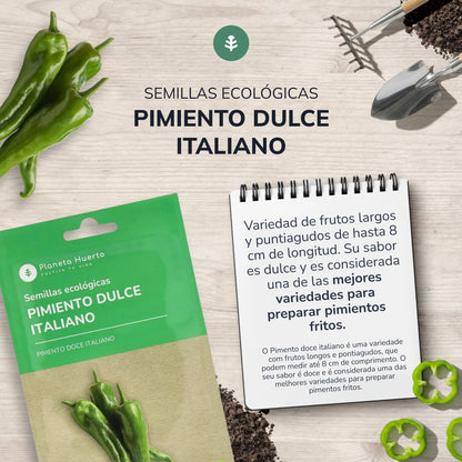 Semillas de Pimiento dulce italiano ecológicas Planeta Huerto