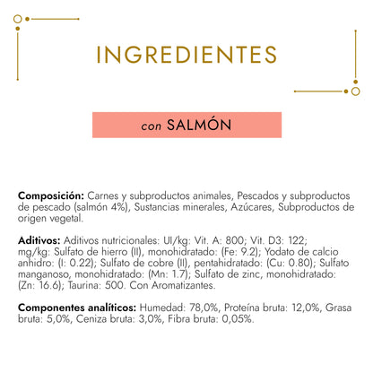 GOURMET GOLD Tarrina Comp Salmon Comida húmeda 85g