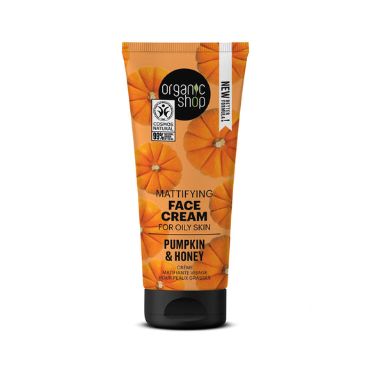 Crema facial matificante para piel grasa aceite de calabaza orgánico Organic Shop 50 ml