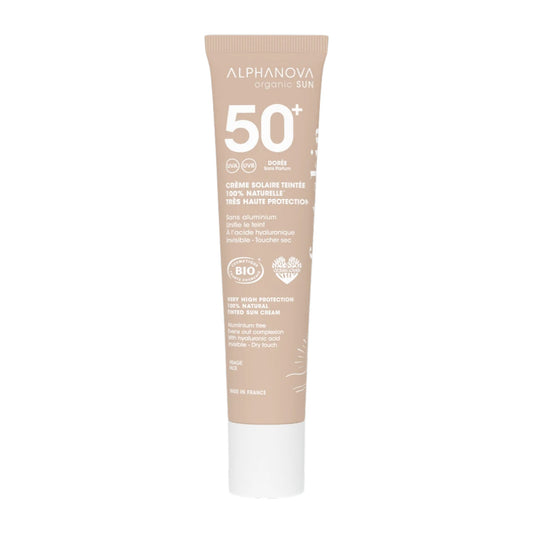 Crema solar color doré bio FPS50+ Alphanova 40 ml
