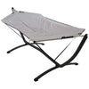 Hamaca con base de metal gris claro 260 cm