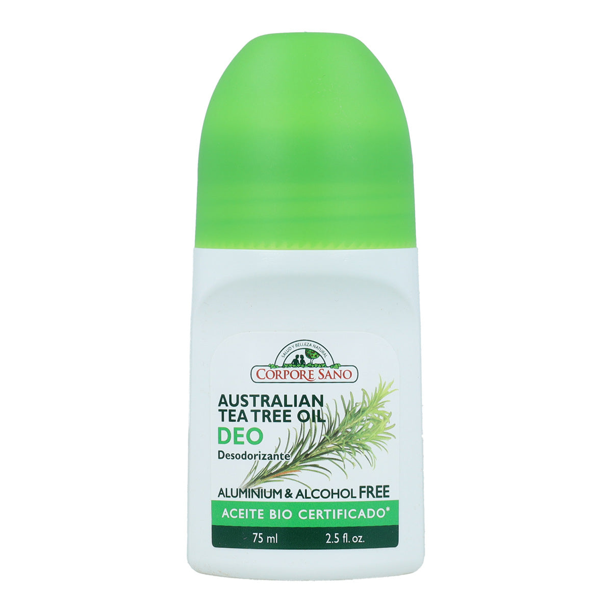 Pack 2x Desodorante roll-on árbol de té Corpore Sano 75 ml