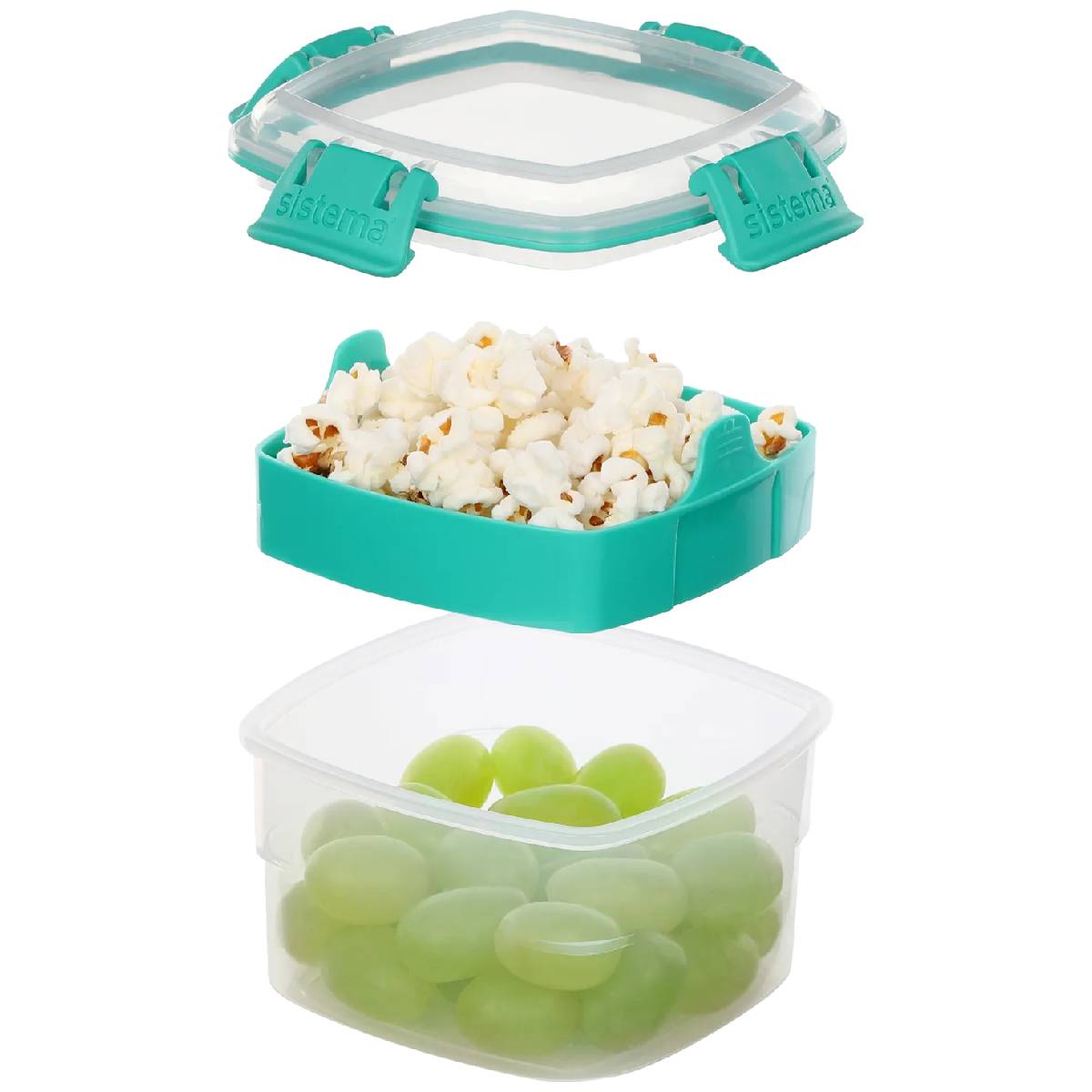 Recipiente Hermético snacks cuadrado Sistema Snacks To Go 400 ml