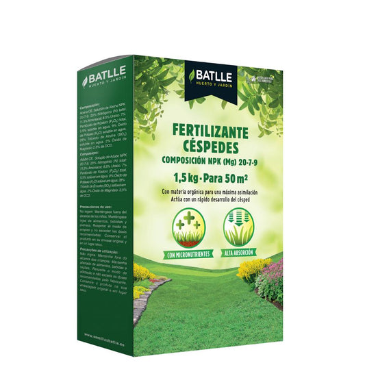 Fertilizante césped granulado Batlle 1,5 kg