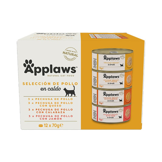Applaws Cat Lata Pollo Multipack 12x70g Comida húmeda para gatos natural grain free